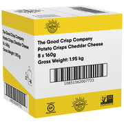 The Good Crisp Co. Stacked Chips Cheddar Cheese - Carton 8x 160g