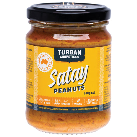 Turban Chopsticks Satay Peanuts Curry Paste - 240g net