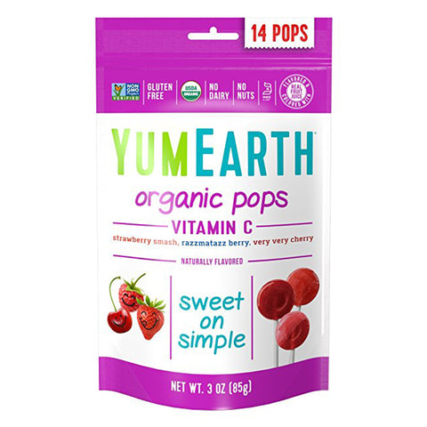 Yum Earth Organic Vitamin C Lollipops - 87g, 14 lollipops