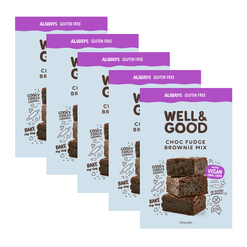 Well & Good Choc Fudge Brownie Mix - Carton 5x 400g