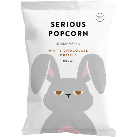Serious Food Co Popcorn with White Chocolate Drizzle - 100g